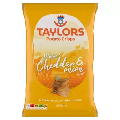 Taylors Potato Crisps Mature Cheddar & Onion Flavour 150g