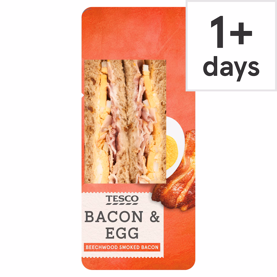 Tesco Bacon & Egg Sandwich