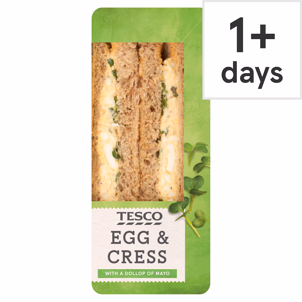 Tesco Egg & Cress Sandwich