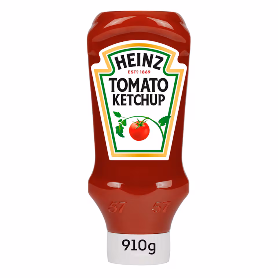 Heinz Top Down Squeezy Tomato Ketchup Sauce 910