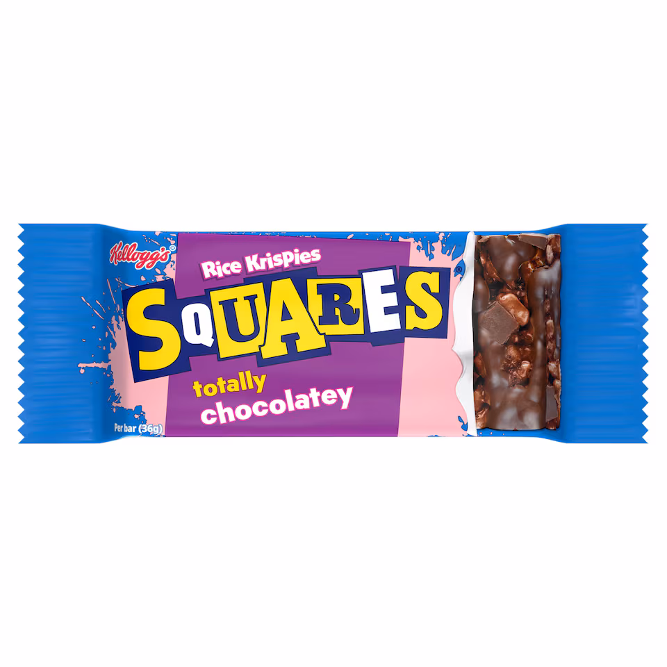 Kellogg's Rice Krispies Squares Cereal Bar Totally Chocolate Single 36g