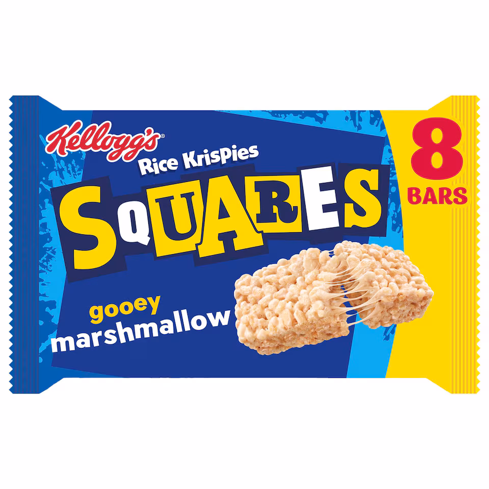 Kellogg's Rice Krispies Squares Marshmallow Snack Bars 8x28g