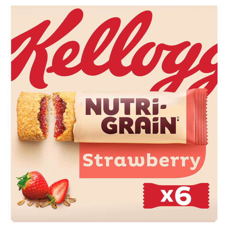 Kellogg's Nutri-Grain Strawberry Snack Bars 6x37g