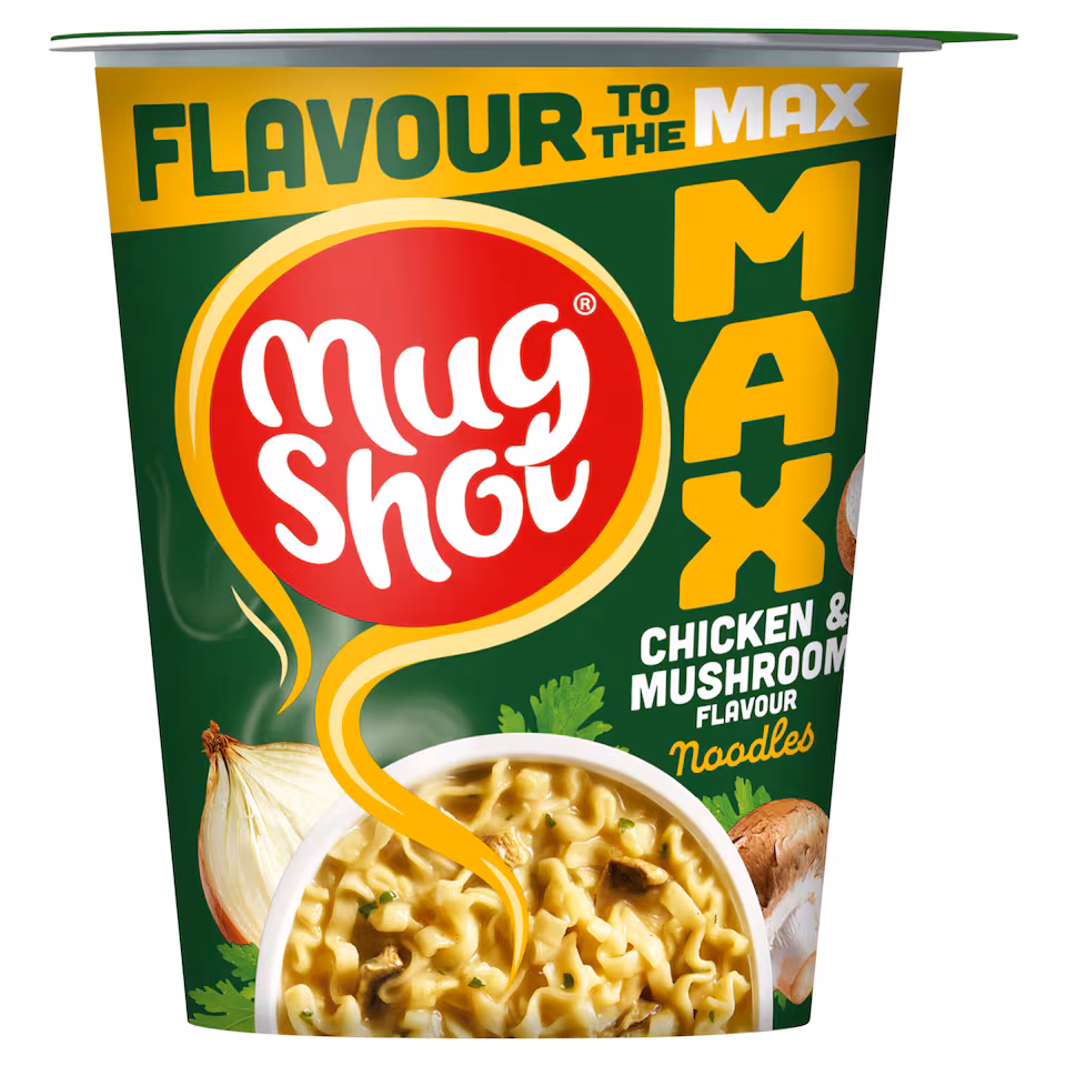 Mug Shot Max Chicken & Mushroom Flavour Noodles 68g