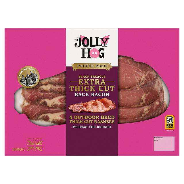 The Jolly Hog Proper Posh Black Treacle Extra Thick Cut Back Bacon