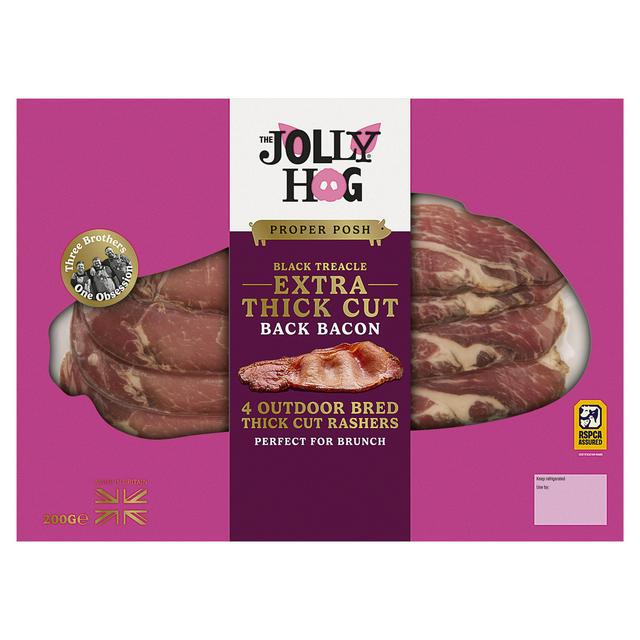 The Jolly Hog Proper Posh Black Treacle Extra Thick Cut Back Bacon