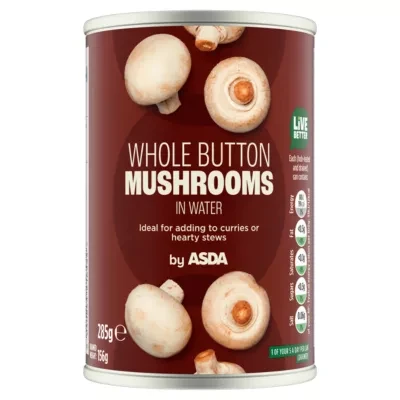 ASDA Whole Button Mushrooms in Water 285g