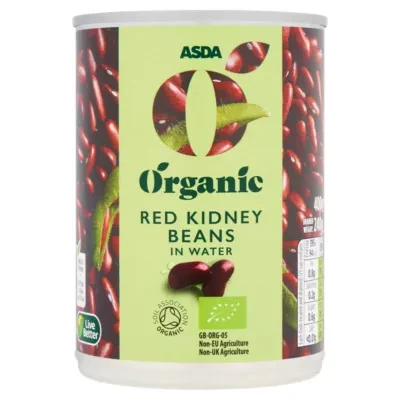 ASDA Organic Organic Red Kidney Beans in Water 400g