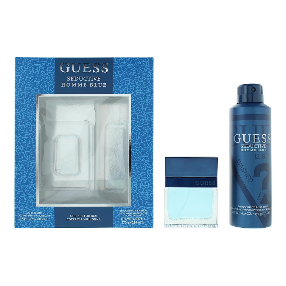 Guess Seductive Homme Blue Mens EDT 50ml & Deodorant 2 Piece Gift Set