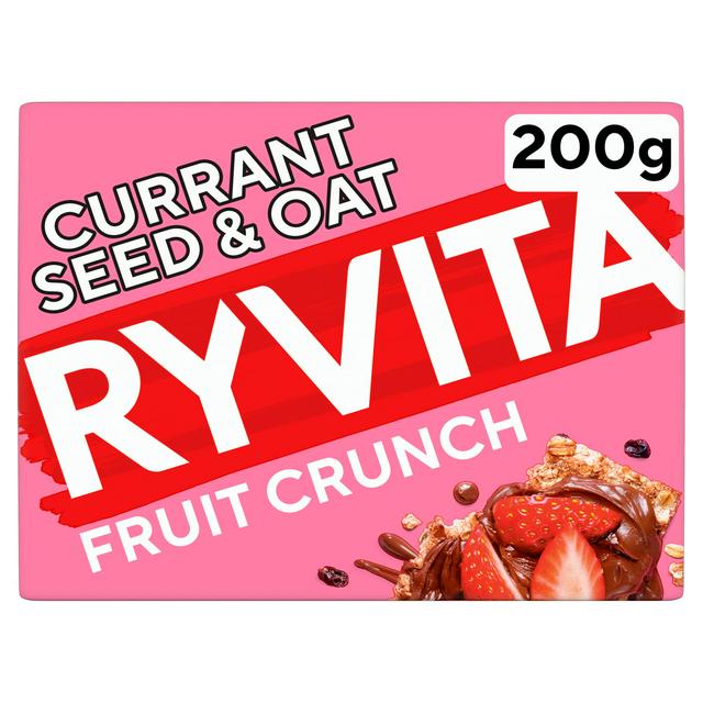 Ryvita Crispbread Fruit Crunch Currant Seed & Oat Crackers 200g