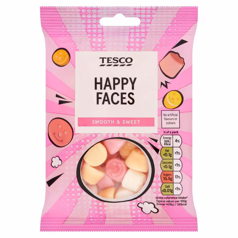 Tesco Happy Faces 100g