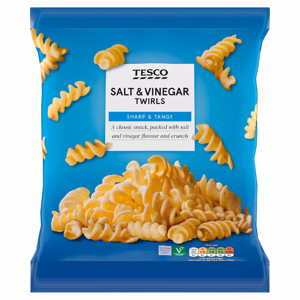 Tesco Salt & Vinegar Twirls 125g