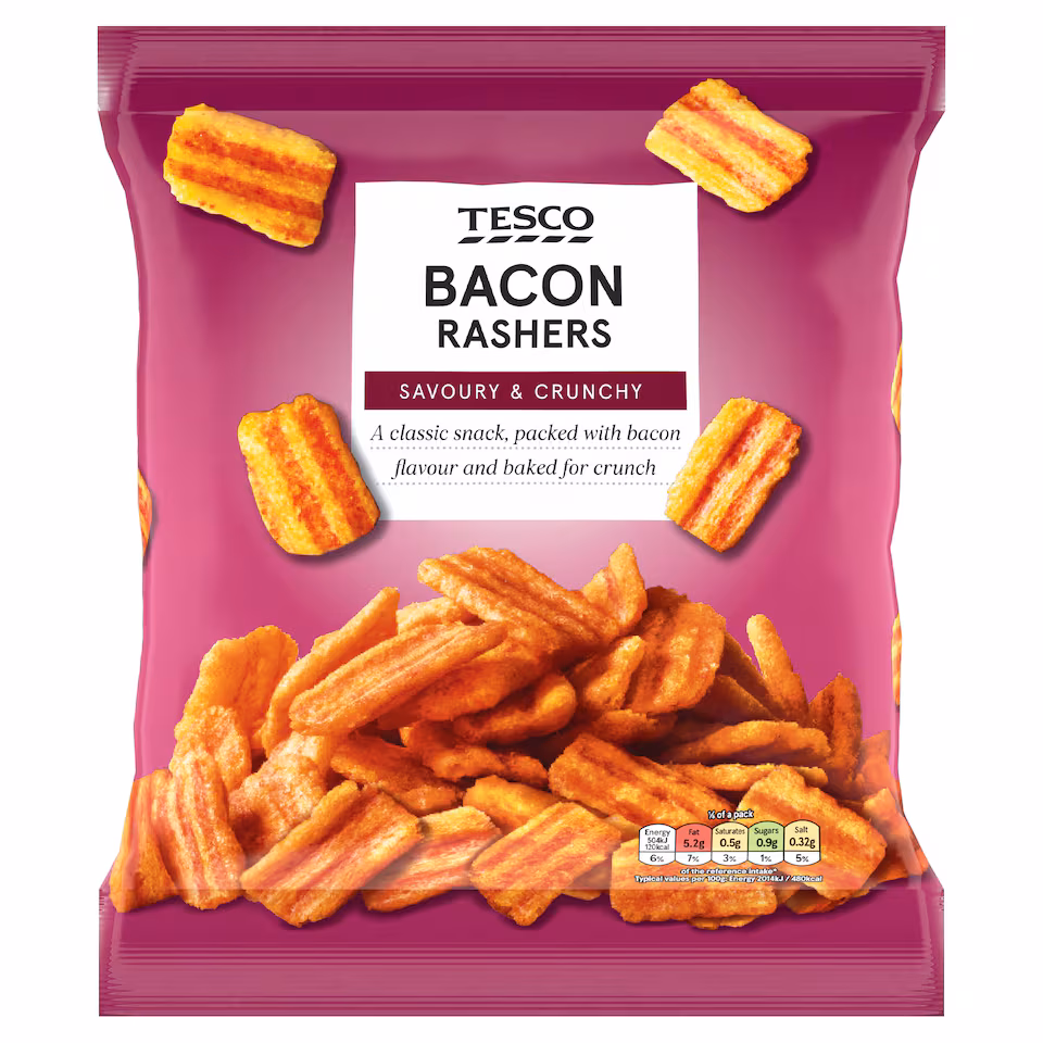 Tesco Bacon Rashers Snacks 150G