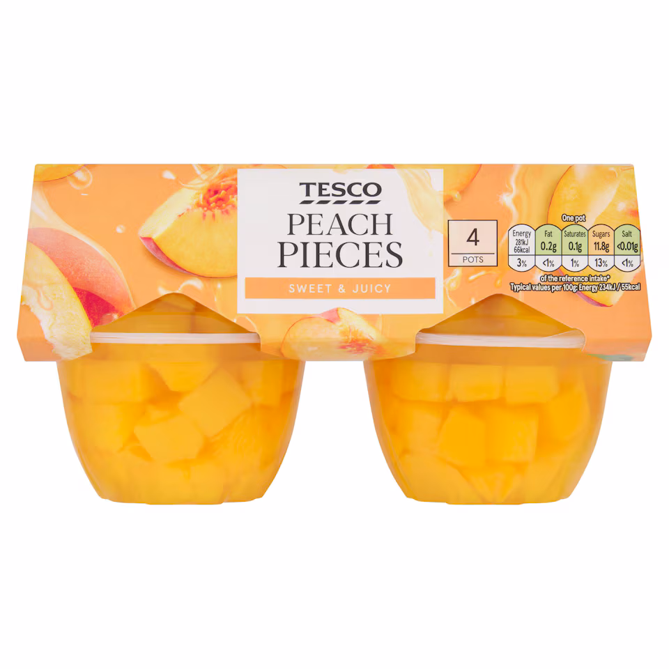 Tesco Peach Pieces 4 x 120g