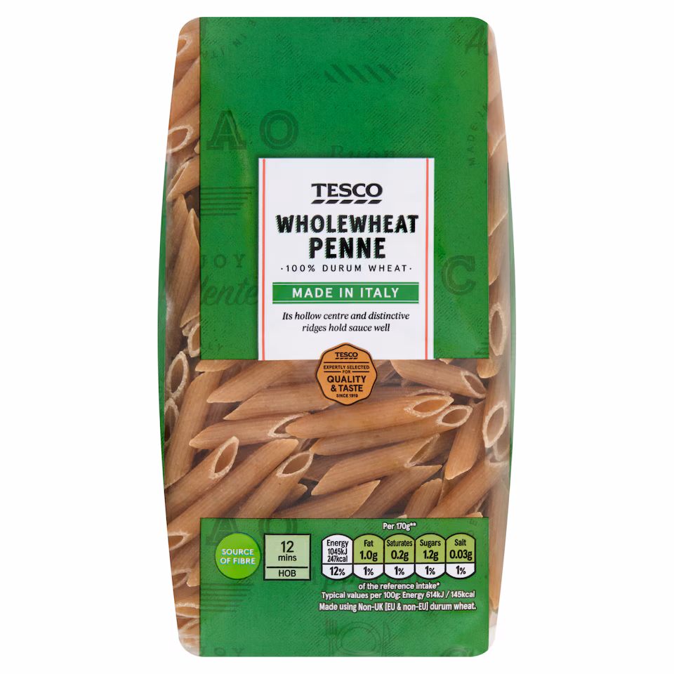 Tesco Wholewheat Penne 500g