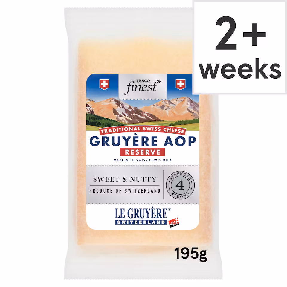 Tesco Finest Gruyere AOP Reserve Cheese 195g
