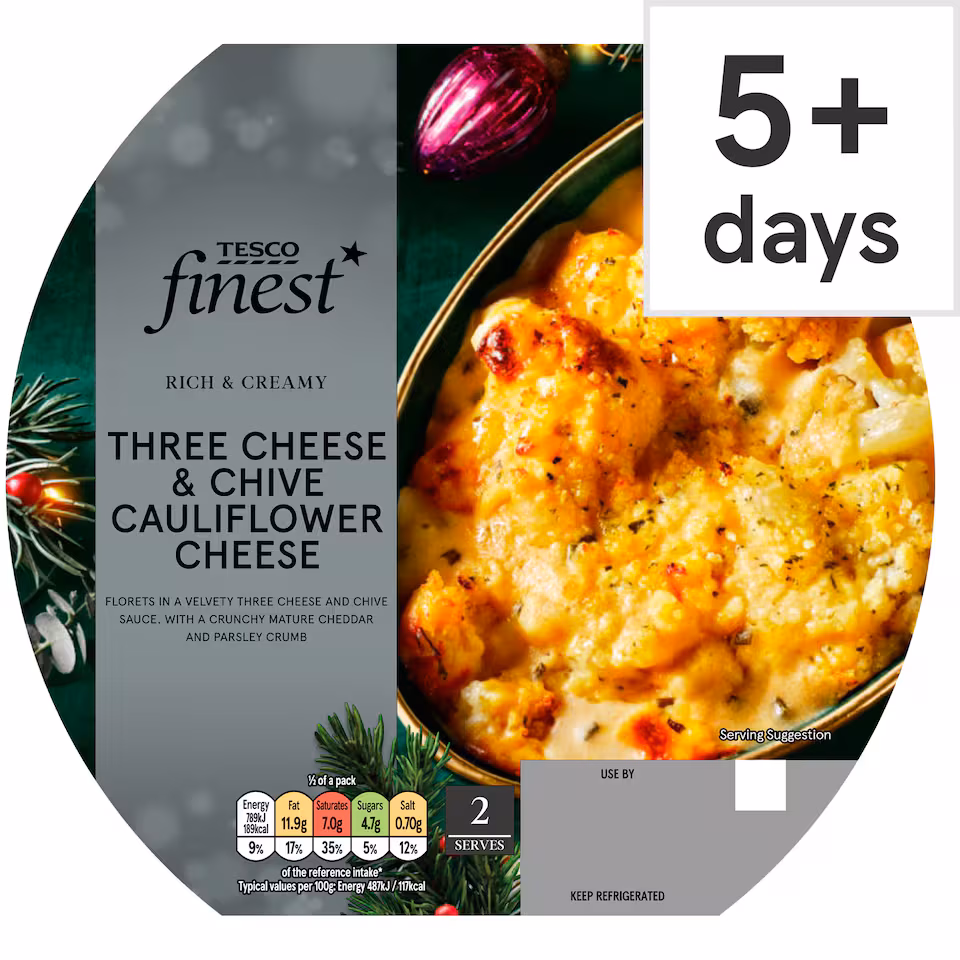 Tesco Finest Three Cheese & Chive Cauliflower Cheese 350G