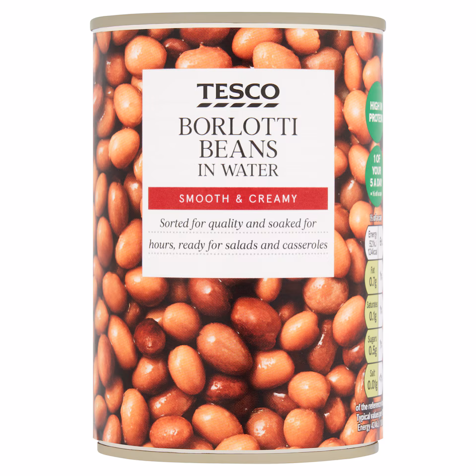 Tesco Borlotti Beans In Water 400G