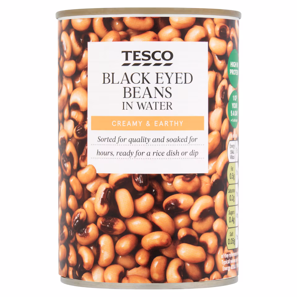 Tesco Black Eyed Beans In Water 400G