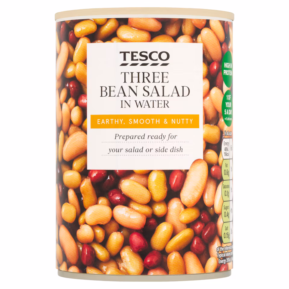 Tesco Three Bean Salad In Water 400g