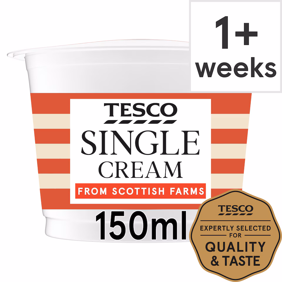 Tesco British Single Cream 150Ml