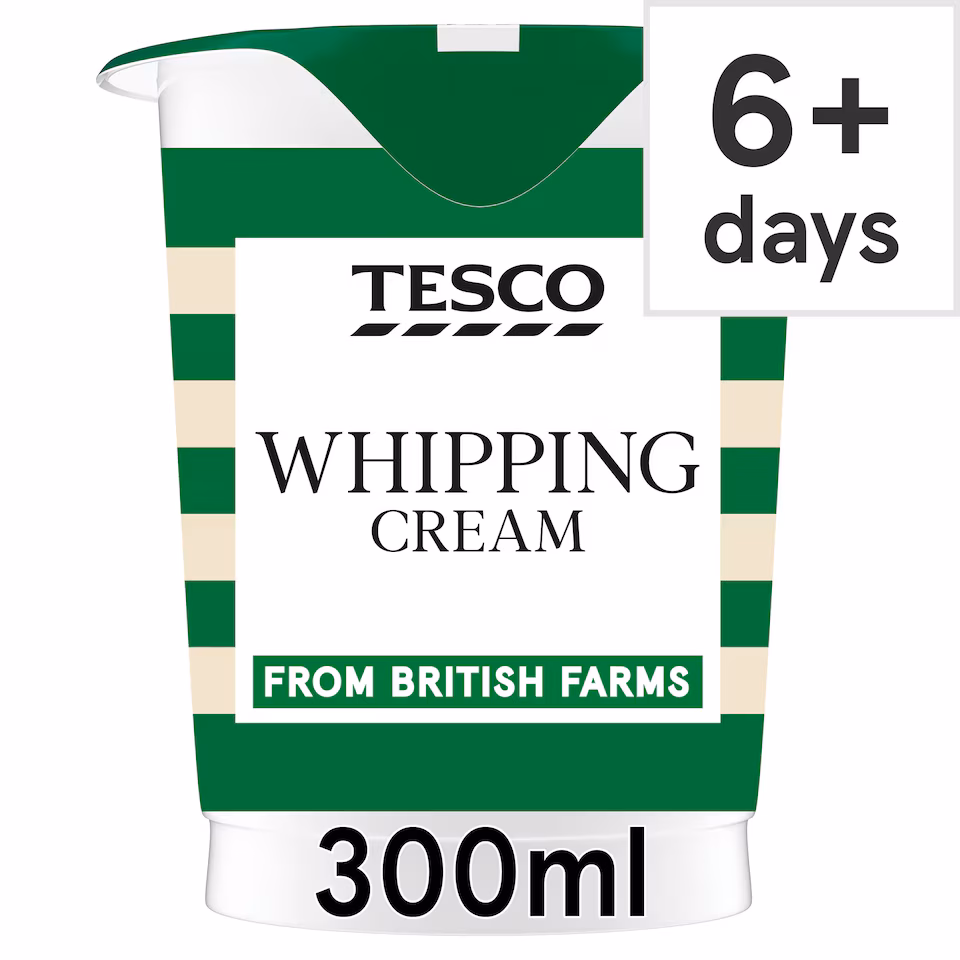 Tesco British Whipping Cream 300Ml