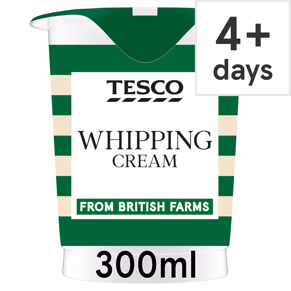 Tesco British Whipping Cream 300Ml