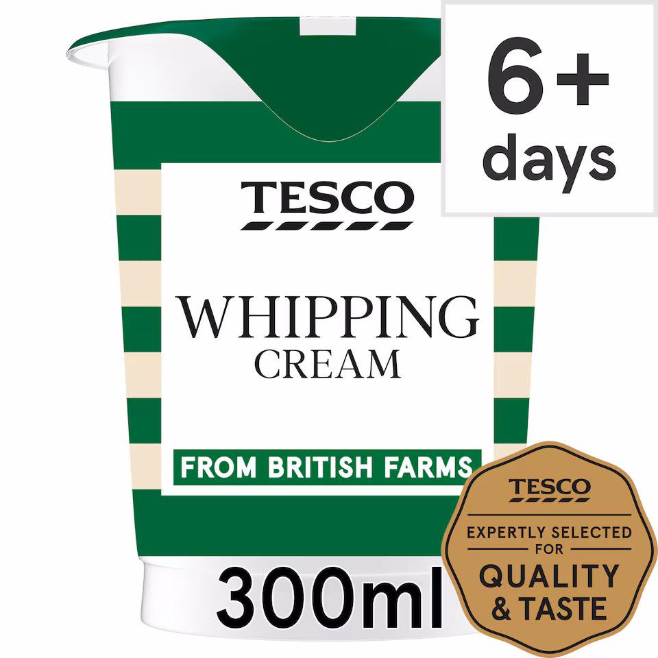 Tesco British Whipping Cream 300Ml