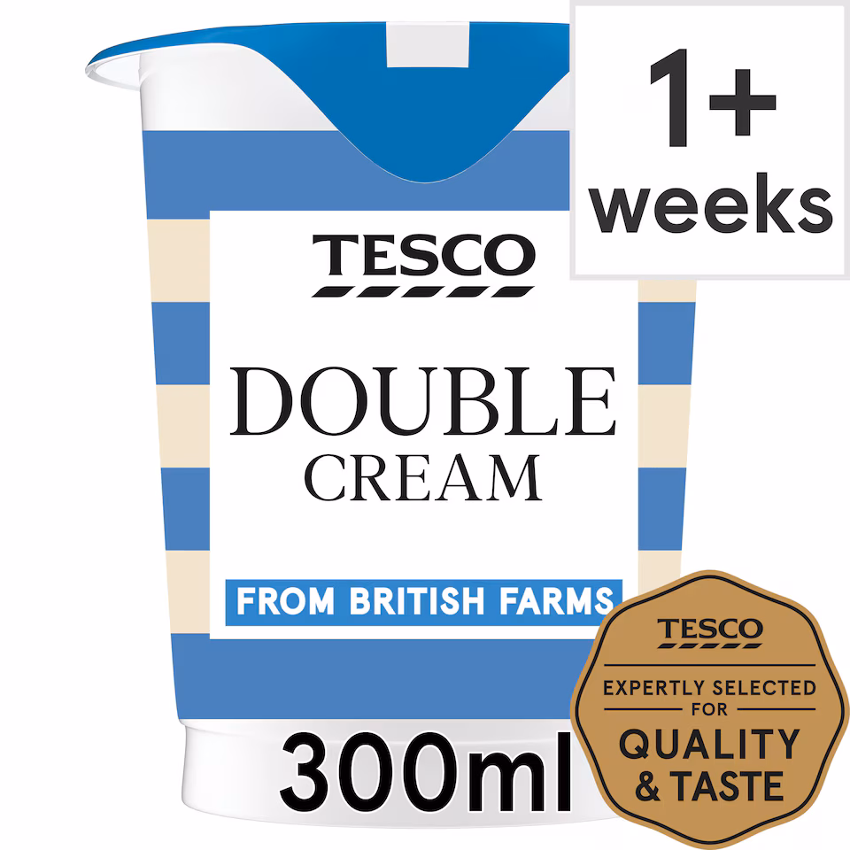 Tesco British Double Cream 300Ml