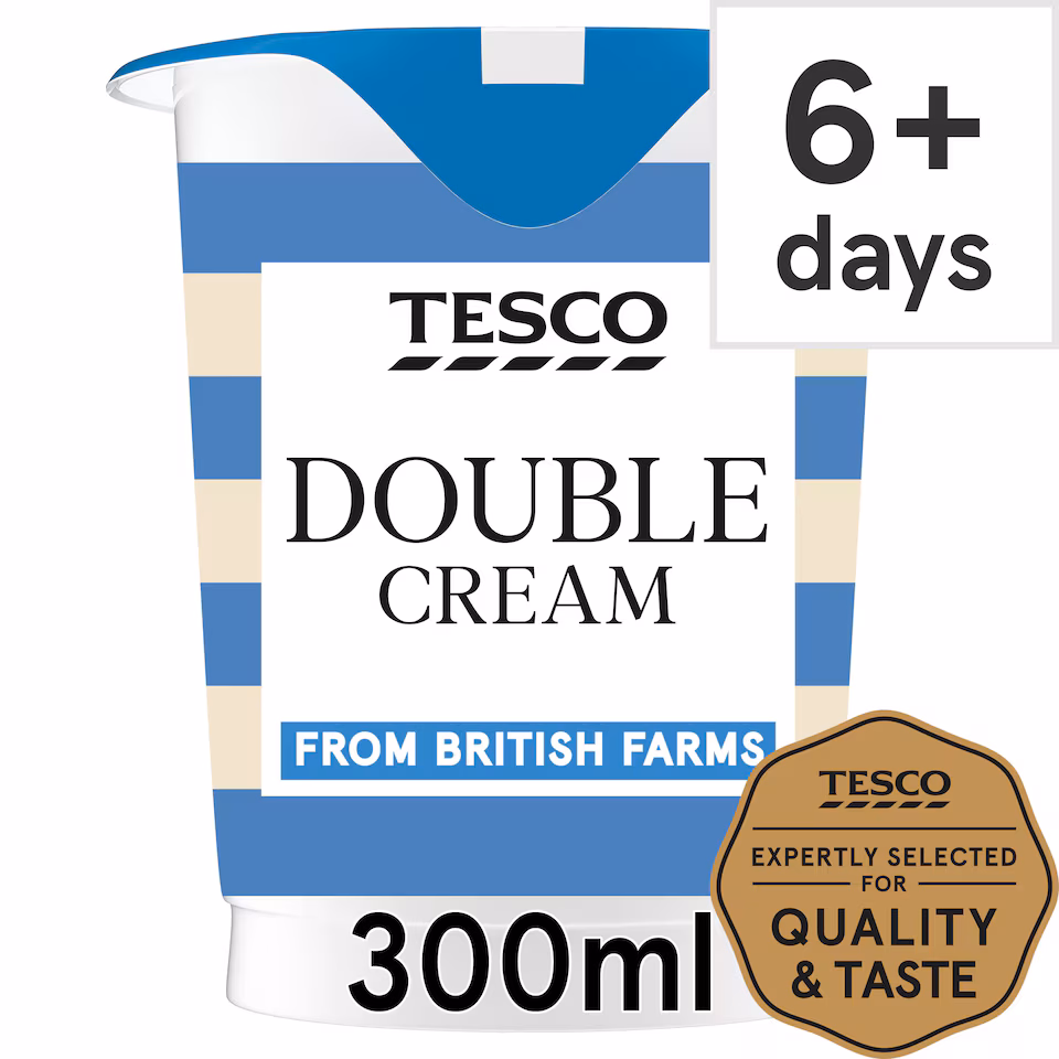 Tesco British Double Cream 300Ml