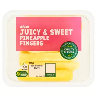 ASDA Juicy & Sweet Pineapple Fingers 200g