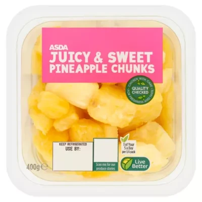 ASDA Juicy & Sweet Pineapple Chunks 400g