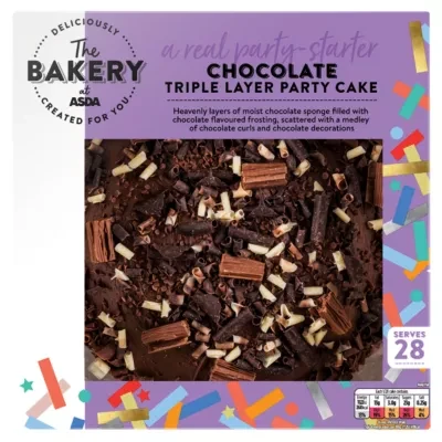 The BAKERY at ASDA The Bakery Chocolate Triple Layer Party Cake
