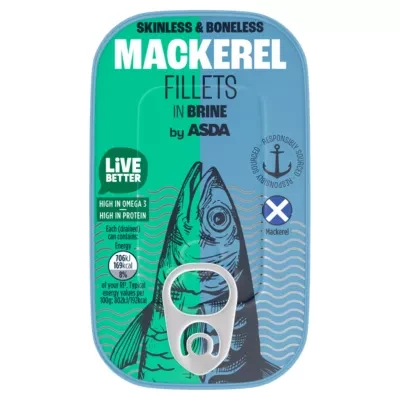 ASDA Mackerel Fillets in Brine 125g