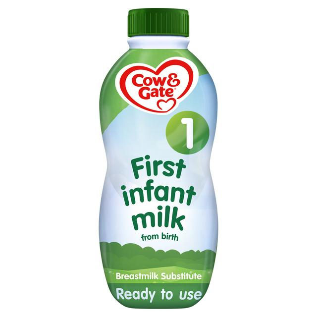 Cow & Gate 1 First Infant Baby Milk Formula Liquid From Birth Ready To Feed 1L