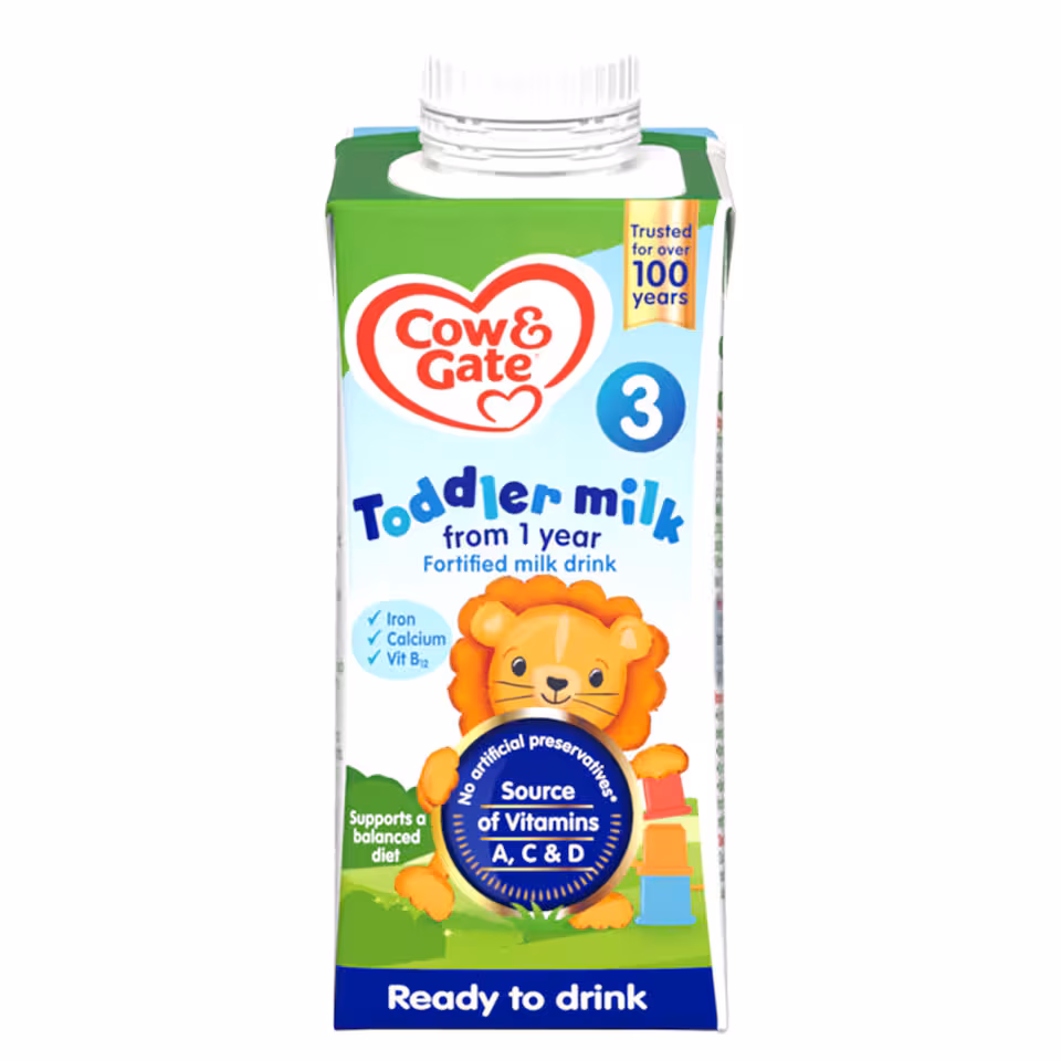 Cow & Gate 3 Toddler Milk Formula Liquid Ready to Feed 1-3 Years 200ml