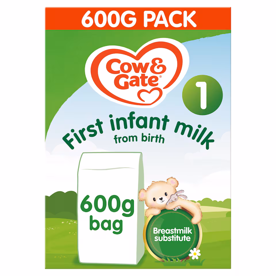 Cow & Gate 1 First Infant Baby Milk Formula Powder from Birth 600g