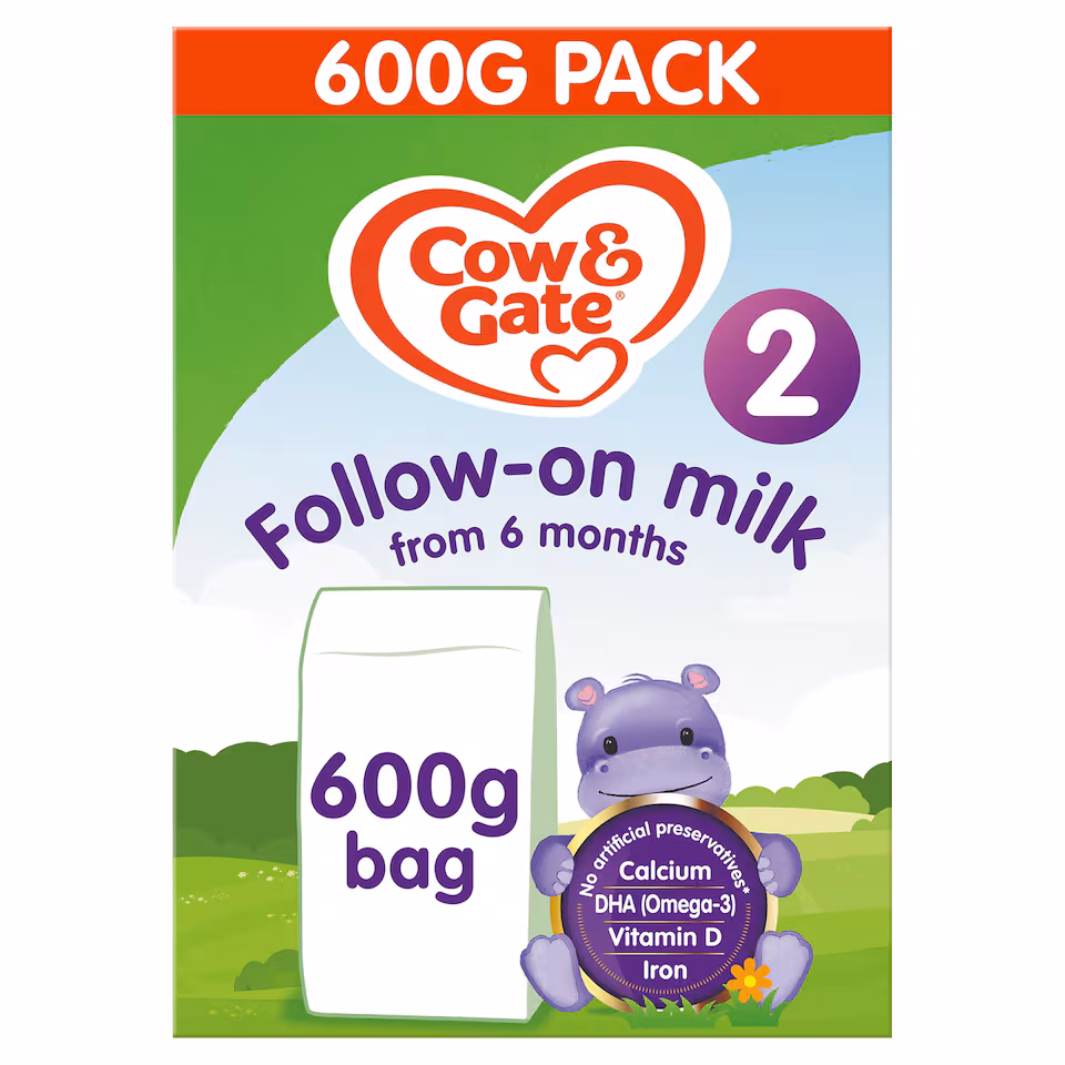 Cow & Gate 2 Follow On Baby Milk Formula Powder 6-12 Months 600g