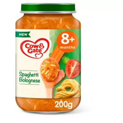 Cow & Gate Spaghetti Bolognese Baby Food Meal Jar, 10+ Months, 200g