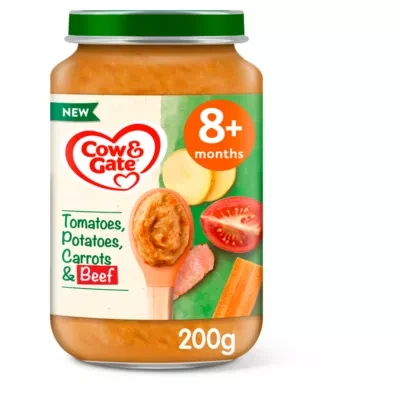 Cow & Gate Tomatoes, Potatoes, Carrots & Beef From 8 Months 200g