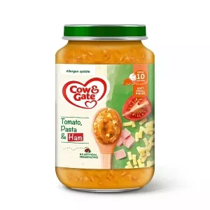 Cow & Gate Tomato Ham & Pasta Baby Food Meal Jar, 10+ Months, 200g