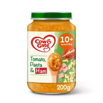 Cow & Gate Tomato Ham & Pasta Baby Food Meal Jar, 10+ Months, 200g