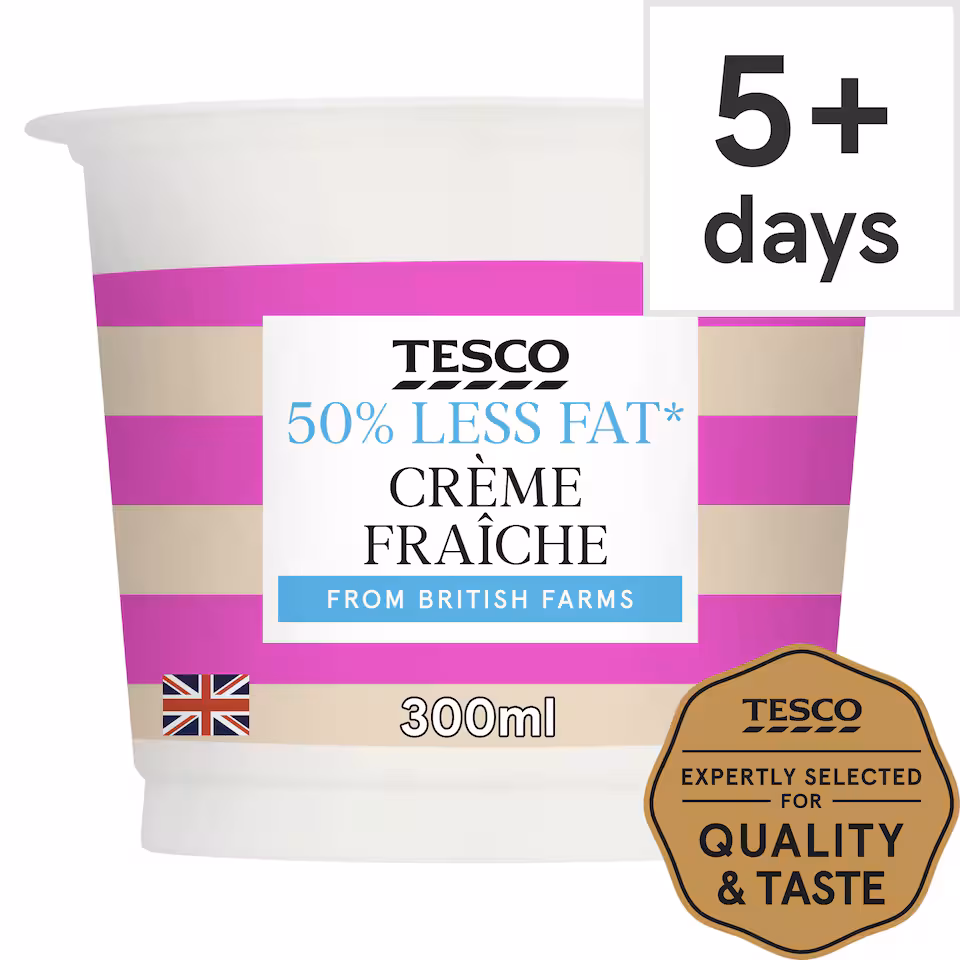 Tesco 50% Less Fat Creme Fraiche 300Ml