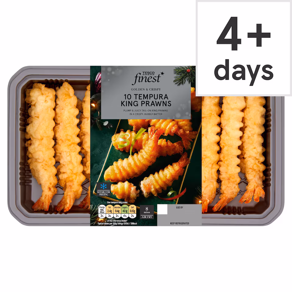 Tesco Finest 10 Tempura King Prawns 175G