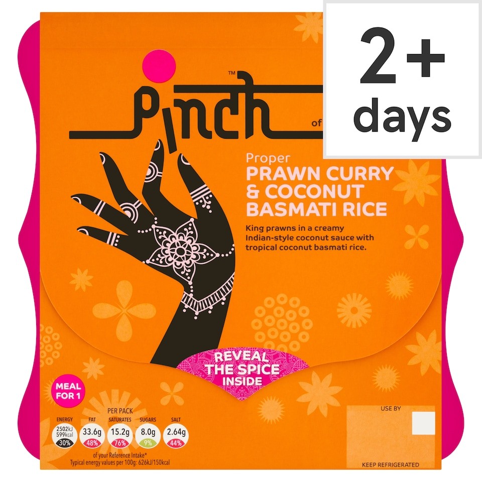 Pinch Proper Prawn Curry & Coconut Basmati Rice​ 400g