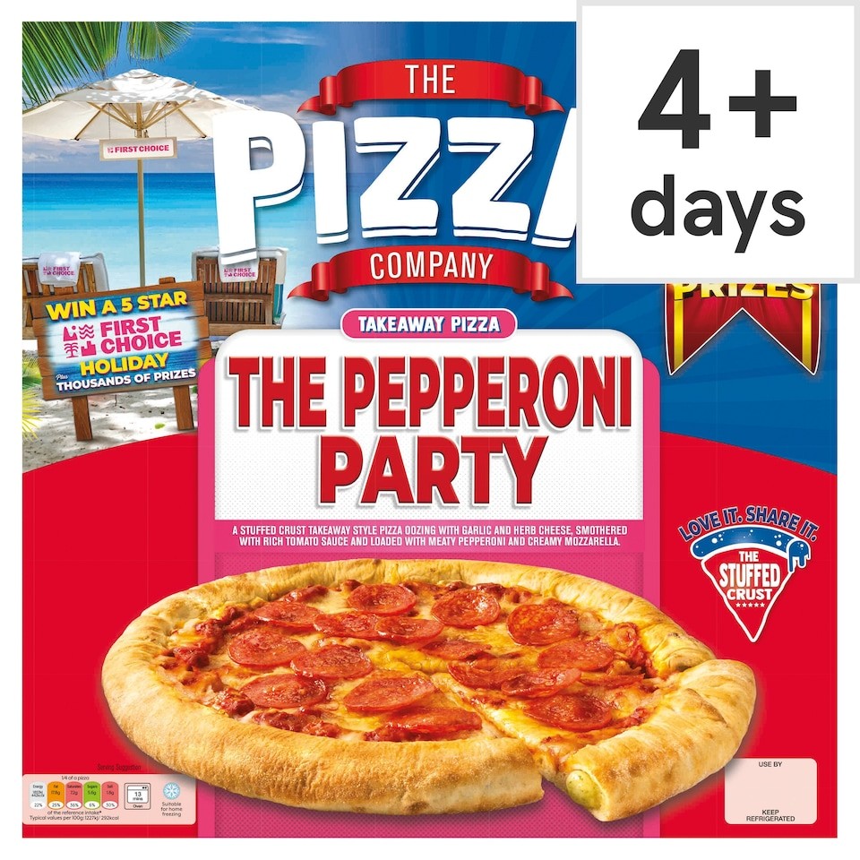 The Pizza Company Pepperoni Party Pizza 620g