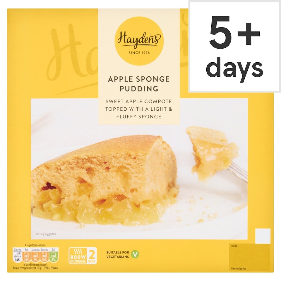 Haydens Apple Sponge Pudding 400g