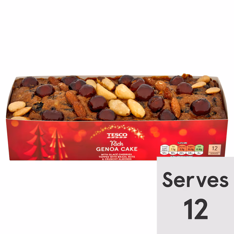 Tesco Cherry Genoa Cake 800G