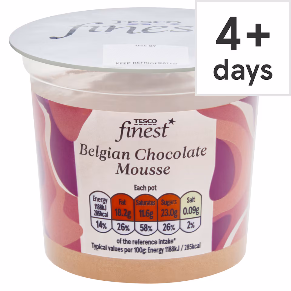 Tesco Finest Belgian Chocolate Mousse 100G