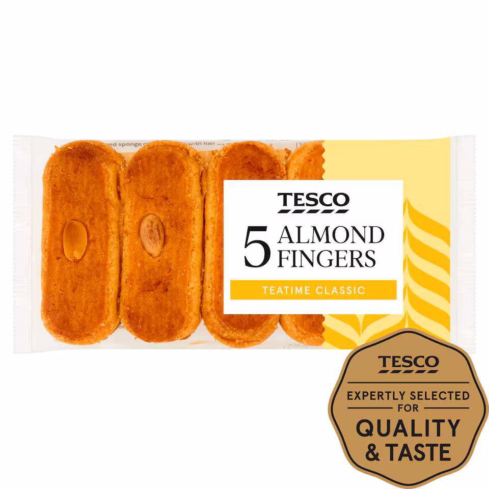 Tesco Almond Fingers Sponge Cakes 5 Pack